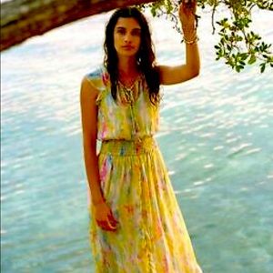 Anthropologie Watercolor Maxi Dress 4